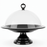 MayFlower NoirDome Tinted Black Footed Metal Round Cake Stand with Acrylic Dome Cover Display Plate 36cm - Al Kabayel Discount CentreMayFlower NoirDome Tinted Black Footed Metal Round Cake Stand with Acrylic Dome Cover Display Plate 36cmServing TraysMAYFLOWERAl Kabayel Discount Centre