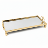 Mayflower Polished Gold-Plated Metal & Mirror Glass Rectangular Serving Tray 60×25cm / 90×25cm - Al Kabayel Discount CentreMayflower Polished Gold-Plated Metal & Mirror Glass Rectangular Serving Tray 60×25cm / 90×25cmServing TraysMAYFLOWERAl Kabayel Discount Centre