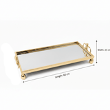 Mayflower Polished Gold-Plated Metal & Mirror Glass Rectangular Serving Tray 60×25cm / 90×25cm - Al Kabayel Discount CentreMayflower Polished Gold-Plated Metal & Mirror Glass Rectangular Serving Tray 60×25cm / 90×25cmServing TraysMAYFLOWERAl Kabayel Discount Centre