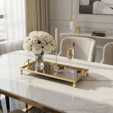 Mayflower Polished Gold-Plated Metal & Mirror Glass Rectangular Serving Tray 60×25cm / 90×25cm - Al Kabayel Discount CentreMayflower Polished Gold-Plated Metal & Mirror Glass Rectangular Serving Tray 60×25cm / 90×25cmServing TraysMAYFLOWERAl Kabayel Discount Centre