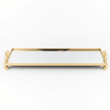 Mayflower Polished Gold-Plated Metal & Mirror Glass Rectangular Serving Tray 60×25cm / 90×25cm - Al Kabayel Discount CentreMayflower Polished Gold-Plated Metal & Mirror Glass Rectangular Serving Tray 60×25cm / 90×25cmServing TraysMAYFLOWERAl Kabayel Discount Centre