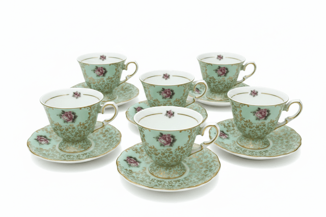 Mayflower Porcelain Cup & Saucer Set Green – 6 Pcs | 125ml - Al Kabayel Discount CentreMayflower Porcelain Cup & Saucer Set Green – 6 Pcs | 125mlTea SetsMAYFLOWERAl Kabayel Discount Centre