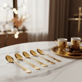 MayFlower Stainless Steel Classic Gold Metal Spoon Set of 6 Pieces Durable and Stylish Cutlery for Everyday Use – 15 cm - Al Kabayel Discount CentreMayFlower Stainless Steel Classic Gold Metal Spoon Set of 6 Pieces Durable and Stylish Cutlery for Everyday Use – 15 cmSpatulas And SpoonsMAYFLOWERAl Kabayel Discount Centre