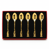 MayFlower Stainless Steel Classic Gold Metal Spoon Set of 6 Pieces Durable and Stylish Cutlery for Everyday Use – 15 cm - Al Kabayel Discount CentreMayFlower Stainless Steel Classic Gold Metal Spoon Set of 6 Pieces Durable and Stylish Cutlery for Everyday Use – 15 cmSpatulas And SpoonsMAYFLOWERAl Kabayel Discount Centre