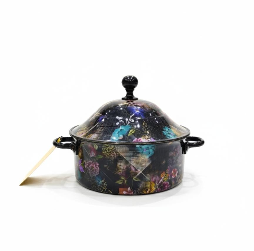 MayFlower Stainless Steel Hot Pot 1500ml – Black Floral Design, Compact Insulated Casserole Bowl - Al Kabayel Discount CentreMayFlower Stainless Steel Hot Pot 1500ml – Black Floral Design, Compact Insulated Casserole BowlCasserolesMAYFLOWERAl Kabayel Discount Centre