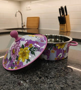 MayFlower Stainless Steel Hot Pot 1500ml – Violet Floral Design, Thermal Food Serving Container - Al Kabayel Discount CentreMayFlower Stainless Steel Hot Pot 1500ml – Violet Floral Design, Thermal Food Serving ContainerCasserolesMAYFLOWERAl Kabayel Discount Centre