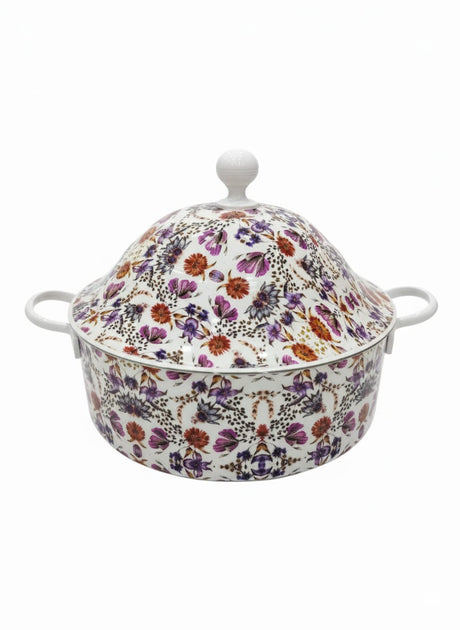 MayFlower Stainless Steel Hot Pot 3500ml – White Floral Design, Double - Wall Thermal Food Warmer - Al Kabayel Discount CentreMayFlower Stainless Steel Hot Pot 3500ml – White Floral Design, Double - Wall Thermal Food WarmerCasserolesMAYFLOWERAl Kabayel Discount Centre