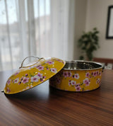MayFlower Stainless Steel Hot Pot 5000ml – Yellow Floral Design, Large Thermal Food Casserole - Al Kabayel Discount CentreMayFlower Stainless Steel Hot Pot 5000ml – Yellow Floral Design, Large Thermal Food CasseroleCasserolesMAYFLOWERAl Kabayel Discount Centre