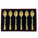 MayFlower Stainless Steel Tinted Gold Spoon Set of 6 Pieces Elegant Teaspoon Set for Coffee, Tea and Desserts – 15 cm - Al Kabayel Discount CentreMayFlower Stainless Steel Tinted Gold Spoon Set of 6 Pieces Elegant Teaspoon Set for Coffee, Tea and Desserts – 15 cmSpatulas And SpoonsMAYFLOWERAl Kabayel Discount Centre