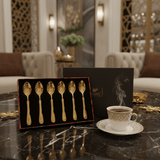 MayFlower Stainless Steel Tinted Gold Spoon Set of 6 Pieces Elegant Teaspoon Set for Coffee, Tea and Desserts – 15 cm - Al Kabayel Discount CentreMayFlower Stainless Steel Tinted Gold Spoon Set of 6 Pieces Elegant Teaspoon Set for Coffee, Tea and Desserts – 15 cmSpatulas And SpoonsMAYFLOWERAl Kabayel Discount Centre