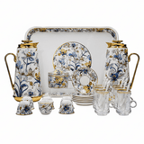 Mayflower White & Gold Elegant 29 - Piece Tea and Coffee Set with Blue Blossom Flower Design - Al Kabayel Discount CentreMayflower White & Gold Elegant 29 - Piece Tea and Coffee Set with Blue Blossom Flower DesignTea SetsMAYFLOWERAl Kabayel Discount Centre