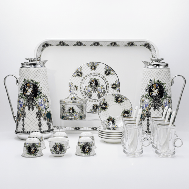 Mayflower White & Gold Premium Tea and Coffee Serving Collection with Purple and Green Floral Design - Al Kabayel Discount CentreMayflower White & Gold Premium Tea and Coffee Serving Collection with Purple and Green Floral DesignTea SetsMAYFLOWERAl Kabayel Discount Centre
