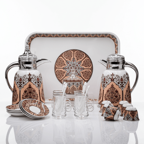 Mayflower White & Silver Premium Tea and Coffee Set with Elegant Modern Design – 29 Pieces - Al Kabayel Discount CentreMayflower White & Silver Premium Tea and Coffee Set with Elegant Modern Design – 29 PiecesTea SetsMAYFLOWERAl Kabayel Discount Centre