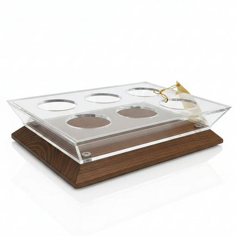 Mayflower Wooden Cawa Cup Display Holder for 6 Cups with Acrylic Frame – 24×18 cm - Al Kabayel Discount CentreMayflower Wooden Cawa Cup Display Holder for 6 Cups with Acrylic Frame – 24×18 cmOrganizers & AccessoriesMAYFLOWERAl Kabayel Discount Centre