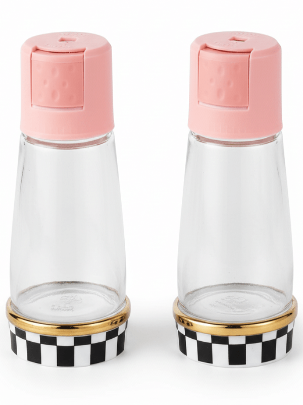 Mayflower Glass & Ceramic Salt and Pepper Shaker Set – Black & White Dining Accessories - Al Kabayel Discount CentreMayflower Glass & Ceramic Salt and Pepper Shaker Set – Black & White Dining AccessoriesKitchen Utensils & GadgetsMAYFLOWERAl Kabayel Discount Centre