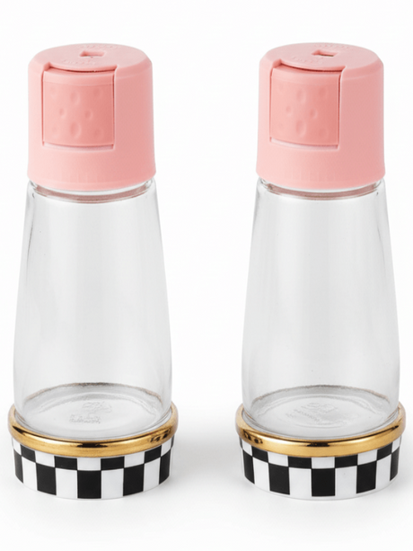 Mayflower Glass & Ceramic Salt and Pepper Shaker Set – Black & White Dining Accessories - Al Kabayel Discount CentreMayflower Glass & Ceramic Salt and Pepper Shaker Set – Black & White Dining AccessoriesKitchen Utensils & GadgetsMAYFLOWERAl Kabayel Discount Centre