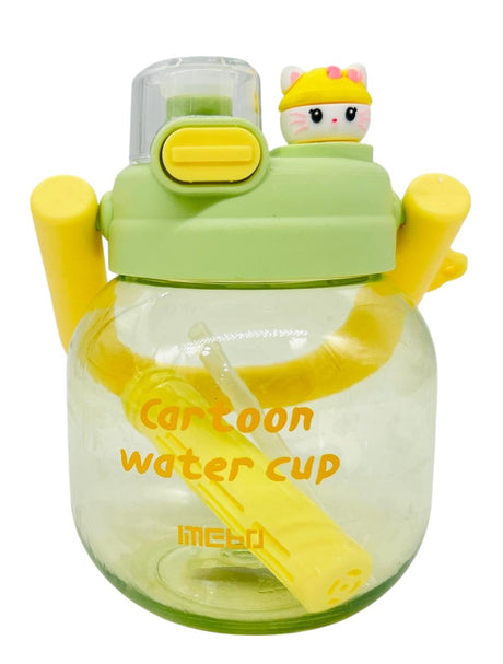 Mebo Tranparent Plastic Cartoon Water Bottle 800ml, Green - Yellow - Al Kabayel Discount CentreMebo Tranparent Plastic Cartoon Water Bottle 800ml, Green - YellowWater BottlesMEBOAl Kabayel Discount Centre