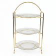 Meera 3-Tier Round Glass & Gold Metal Candy Serving Tray Stand | Elegant Dessert Display Tower for Sweets, Dates & Pastries | 23×50 cm | - Al Kabayel Discount CentreMeera 3-Tier Round Glass & Gold Metal Candy Serving Tray Stand | Elegant Dessert Display Tower for Sweets, Dates & Pastries | 23×50 cm |Serving TrayMEERAAl Kabayel Discount Centre