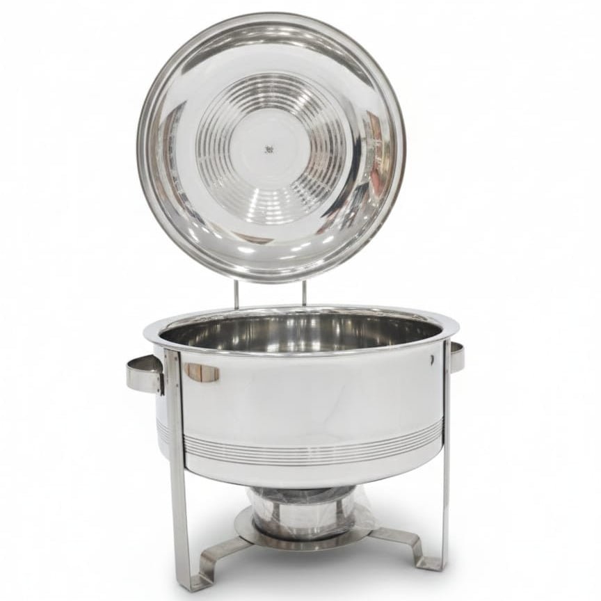 Meera 4000ml Stainless Steel Food Warmer – Classic Silver Finish Design 1 High - Quality Buffet Serving Dish - Al Kabayel Discount CentreMeera 4000ml Stainless Steel Food Warmer – Classic Silver Finish Design 1 High - Quality Buffet Serving DishWarmersMEERAAl Kabayel Discount Centre
