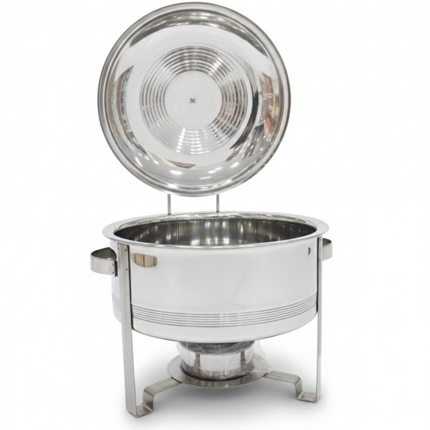 Meera 4000ml Stainless Steel Food Warmer – Premium Silver with Gold Accent Design 1 Heavy Duty Buffet Serving Dish - Al Kabayel Discount CentreMeera 4000ml Stainless Steel Food Warmer – Premium Silver with Gold Accent Design 1 Heavy Duty Buffet Serving DishWarmersMEERAAl Kabayel Discount Centre