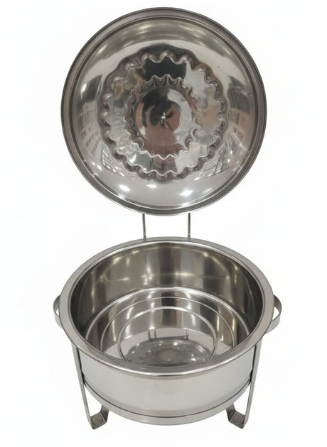 Meera 6000ml Stainless Steel Food Warmer – Durable Stainless Steel Silver Buffet Server Design 2 - Al Kabayel Discount CentreMeera 6000ml Stainless Steel Food Warmer – Durable Stainless Steel Silver Buffet Server Design 2WarmersMEERAAl Kabayel Discount Centre