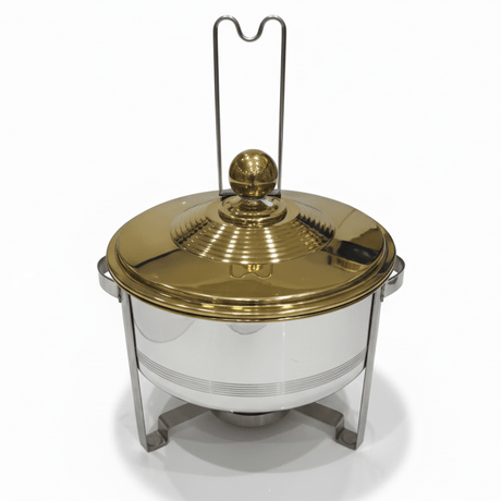 Meera 6000ml Stainless Steel Food Warmer – Large Capacity Silver & Gold Design 1 Catering Server for Parties & Events - Al Kabayel Discount CentreMeera 6000ml Stainless Steel Food Warmer – Large Capacity Silver & Gold Design 1 Catering Server for Parties & EventsWarmersMEERAAl Kabayel Discount Centre