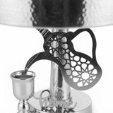 Metal Footed Candy Tray With Arabic Dallah & Oud Design – 20×25 cm - Gold / Silver - Al Kabayel Discount CentreMetal Footed Candy Tray With Arabic Dallah & Oud Design – 20×25 cm - Gold / SilverServing TraysAKDCAl Kabayel Discount Centre