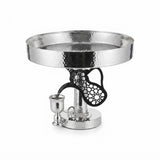 Metal Footed Candy Tray With Arabic Dallah & Oud Design – 20×25 cm - Gold / Silver - Al Kabayel Discount CentreMetal Footed Candy Tray With Arabic Dallah & Oud Design – 20×25 cm - Gold / SilverServing TraysAKDCAl Kabayel Discount Centre