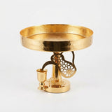 Metal Footed Candy Tray With Arabic Dallah & Oud Design – 20×25 cm - Gold / Silver - Al Kabayel Discount CentreMetal Footed Candy Tray With Arabic Dallah & Oud Design – 20×25 cm - Gold / SilverServing TraysAKDCAl Kabayel Discount Centre