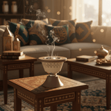 Metal Incense Burner – Mabkhara | 12cm | Arabic Bakhoor Holder | Rose Gold & Green | - Al Kabayel Discount CentreMetal Incense Burner – Mabkhara | 12cm | Arabic Bakhoor Holder | Rose Gold & Green |Incense BurnerAKDCAl Kabayel Discount Centre