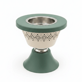 Metal Incense Burner – Mabkhara | 12cm | Arabic Bakhoor Holder | Rose Gold & Green | - Al Kabayel Discount CentreMetal Incense Burner – Mabkhara | 12cm | Arabic Bakhoor Holder | Rose Gold & Green |Incense BurnerAKDCAl Kabayel Discount Centre