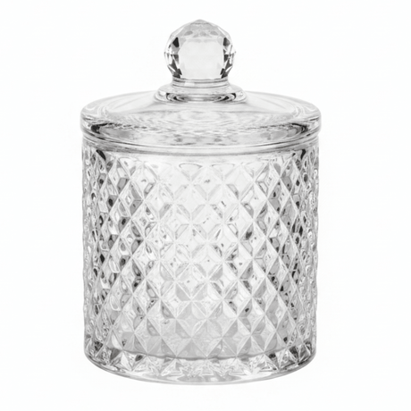M.E.W Crystal Diamond Cut Glass Candy Pot with Lid 10.5 × 14.5 cm - Al Kabayel Discount CentreM.E.W Crystal Diamond Cut Glass Candy Pot with Lid 10.5 × 14.5 cmJars & Food SaversM.E.WAl Kabayel Discount Centre