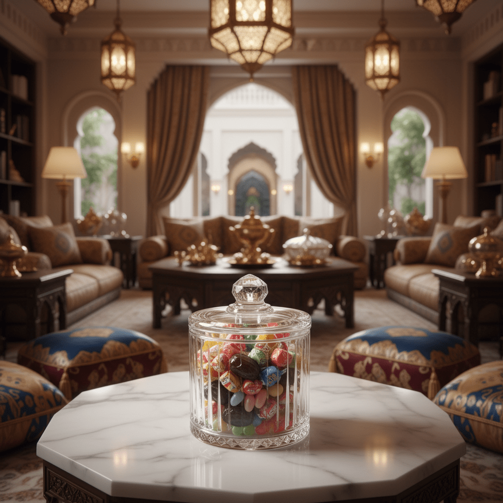 M.E.W Crystal Glass Candy Pot with Lid - 10.5 × 14.5 cm - Al Kabayel Discount CentreM.E.W Crystal Glass Candy Pot with Lid - 10.5 × 14.5 cmJars & Food SaversM.E.WAl Kabayel Discount Centre