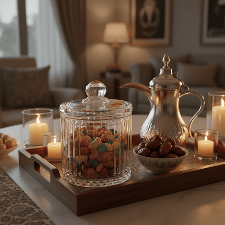 M.E.W Crystal Glass Candy Pot with Lid - 10.5 × 14.5 cm - Al Kabayel Discount CentreM.E.W Crystal Glass Candy Pot with Lid - 10.5 × 14.5 cmJars & Food SaversM.E.WAl Kabayel Discount Centre