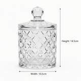 M.E.W Crystal Glass Candy Pot with Lid - 10.5×14.5 cm - Al Kabayel Discount CentreM.E.W Crystal Glass Candy Pot with Lid - 10.5×14.5 cmJars & Food SaversM.E.WAl Kabayel Discount Centre