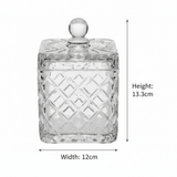 M.E.W Crystal Glass Candy Pot with Lid - 12×13.3 cm - Al Kabayel Discount CentreM.E.W Crystal Glass Candy Pot with Lid - 12×13.3 cmJars & Food SaversM.E.WAl Kabayel Discount Centre