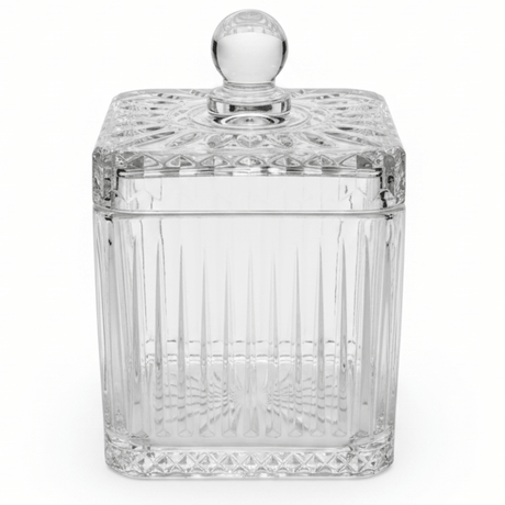 M.E.W Crystal Glass Candy Pot with Lid – 12×16.3cm - Al Kabayel Discount CentreM.E.W Crystal Glass Candy Pot with Lid – 12×16.3cmJars & Food SaversM.E.WAl Kabayel Discount Centre