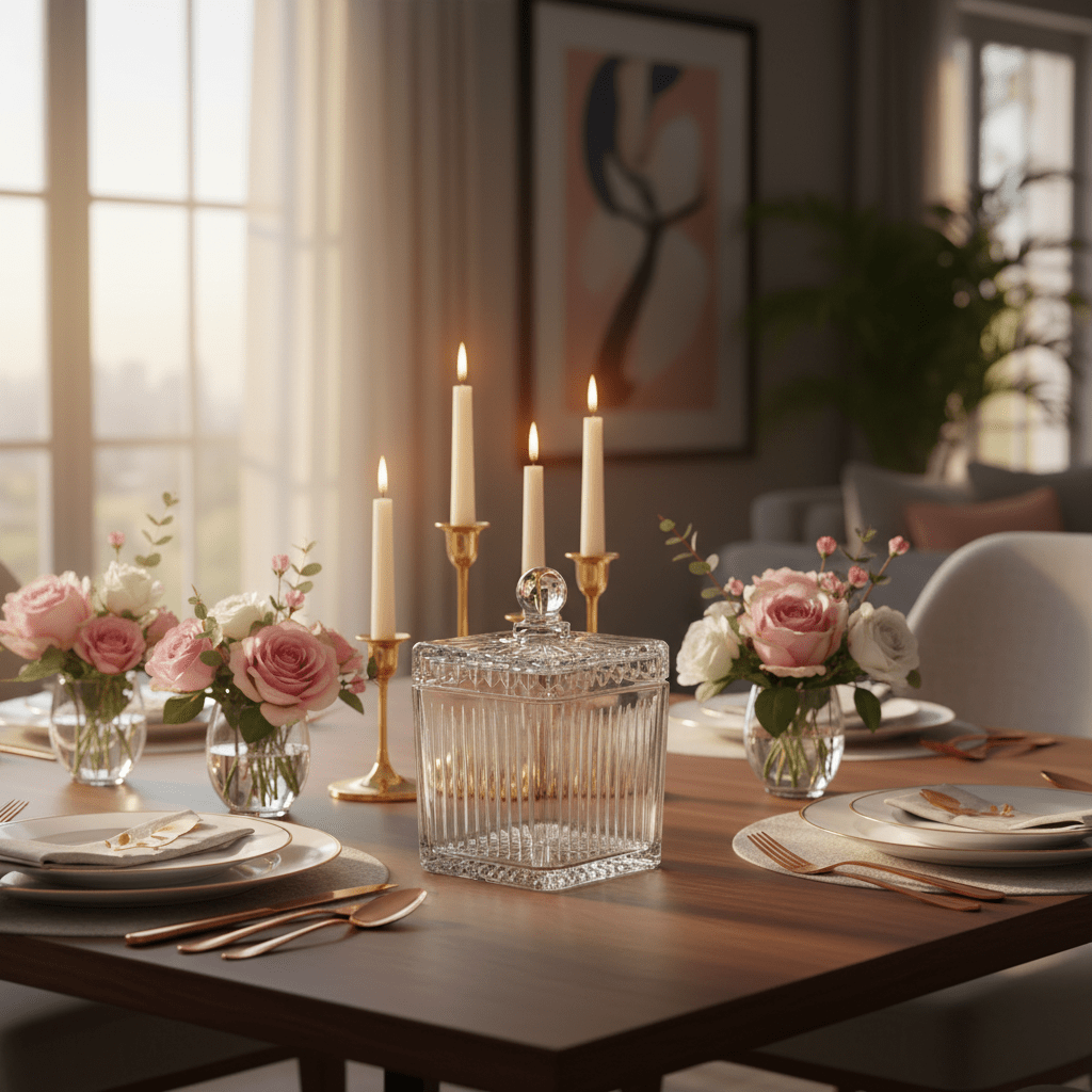 M.E.W Crystal Glass Candy Pot with Lid – 12×16.3cm - Al Kabayel Discount CentreM.E.W Crystal Glass Candy Pot with Lid – 12×16.3cmJars & Food SaversM.E.WAl Kabayel Discount Centre