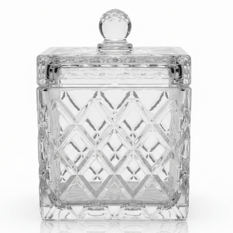 M.E.W Crystal Glass Candy Pot with Lid - 14×18.8 cm - Al Kabayel Discount CentreM.E.W Crystal Glass Candy Pot with Lid - 14×18.8 cmJars & Food SaversM.E.WAl Kabayel Discount Centre