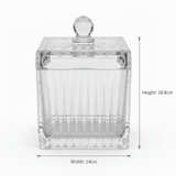 M.E.W Crystal Glass Square Candy Pot with Lid - 14×18.8 cm - Al Kabayel Discount CentreM.E.W Crystal Glass Square Candy Pot with Lid - 14×18.8 cmJars & Food SaversM.E.WAl Kabayel Discount Centre
