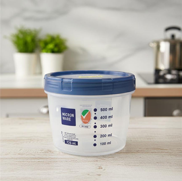 MICRON 725ml Plastic Canister – Large Transparent Food Container with Gray Lid for Kitchen Storage - Al Kabayel Discount CentreMICRON 725ml Plastic Canister – Large Transparent Food Container with Gray Lid for Kitchen StorageOrganizers & AccessoriesMICRONAl Kabayel Discount Centre
