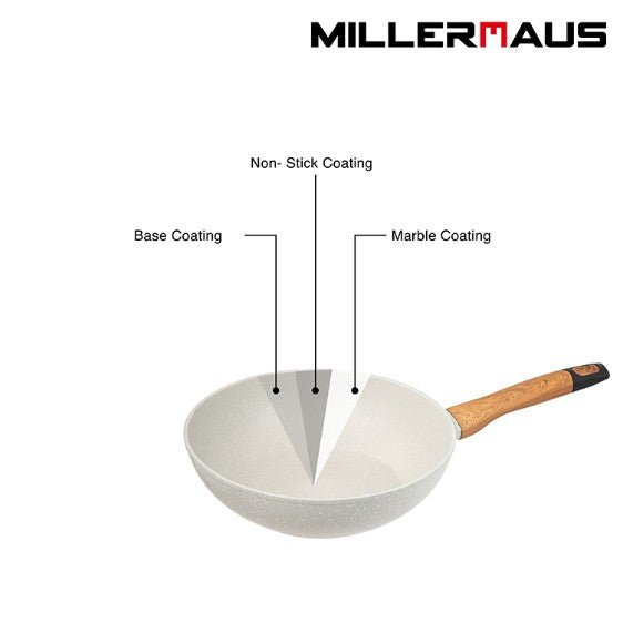 MILLERHAUS Forged Aluminum Fry Pan Marble Non - Stick Coating, 28cm x 7.8cm, MH - 4511 - Al Kabayel Discount CentreMILLERHAUS Forged Aluminum Fry Pan Marble Non - Stick Coating, 28cm x 7.8cm, MH - 4511Frying Pans & SkilletsMILLERHAUSAl Kabayel Discount Centre