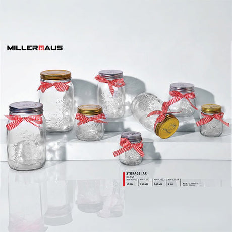 Millerhaus Glass Storage Jar 1000Ml with Metal Lid, Clear and Silver - Al Kabayel Discount CentreMillerhaus Glass Storage Jar 1000Ml with Metal Lid, Clear and SilverJars & Food SaversMILLERHAUSAl Kabayel Discount Centre