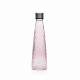 Millerhaus Honeycomb - Textured Crystal Glass Bottle 750ml with Metal Lid,Transparent Pink - Al Kabayel Discount CentreMillerhaus Honeycomb - Textured Crystal Glass Bottle 750ml with Metal Lid,Transparent PinkKitchen Utensils & GadgetsMILLERHAUSAl Kabayel Discount Centre