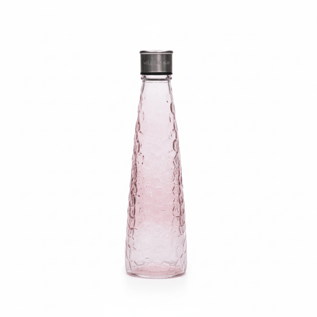 Millerhaus Honeycomb - Textured Crystal Glass Bottle 750ml with Metal Lid,Transparent Pink - Al Kabayel Discount CentreMillerhaus Honeycomb - Textured Crystal Glass Bottle 750ml with Metal Lid,Transparent PinkKitchen Utensils & GadgetsMILLERHAUSAl Kabayel Discount Centre