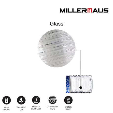 Millerhaus Ribbed Glass Storage Jar 1700Ml Glass with Metal Lid - Al Kabayel Discount CentreMillerhaus Ribbed Glass Storage Jar 1700Ml Glass with Metal LidJars & Food SaversNAUTILUSAl Kabayel Discount Centre