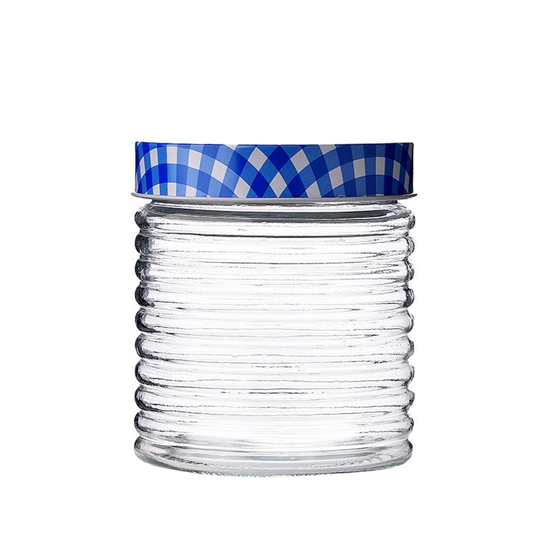 Millerhaus Ribbed Glass Storage Jar 850Ml Glass with Metal Lid - Al Kabayel Discount CentreMillerhaus Ribbed Glass Storage Jar 850Ml Glass with Metal LidJars & Food SaversMILLERHAUSAl Kabayel Discount Centre