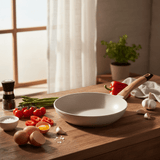 Millermaus Forged Aluminium Non-Stick Fry Pan 26cm | Cream Stone Finish with Wooden Handle - Al Kabayel Discount CentreMillermaus Forged Aluminium Non-Stick Fry Pan 26cm | Cream Stone Finish with Wooden HandleFrying Pans & SkilletsMILLERMAUSAl Kabayel Discount Centre