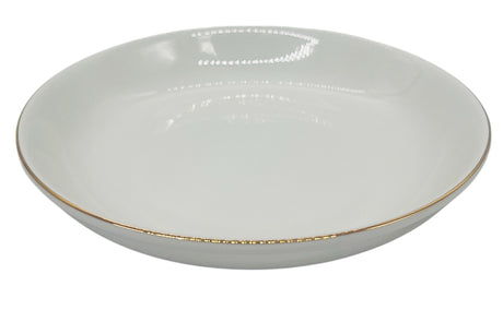 Minh Choice 2pc Porcelain Soup Plate 7", White and Gold Rim - Al Kabayel Discount CentreMinh Choice 2pc Porcelain Soup Plate 7", White and Gold RimPlatesMINH CHOICEAl Kabayel Discount Centre