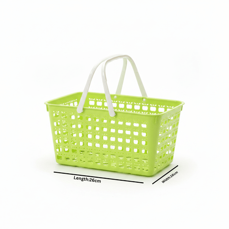 Mini Plastic Basket with Handle – 26×16cm - Lime Green / Light Blue - Al Kabayel Discount CentreMini Plastic Basket with Handle – 26×16cm - Lime Green / Light BlueOrganizers & AccessoriesAKDCAl Kabayel Discount Centre